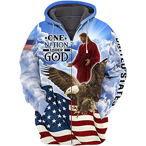 ONE NATION-UNDER GOD hoodie- woman of god hoodie - an interview with god dvd hoodie Hoodies Pullover Sweatshirts Plus Size