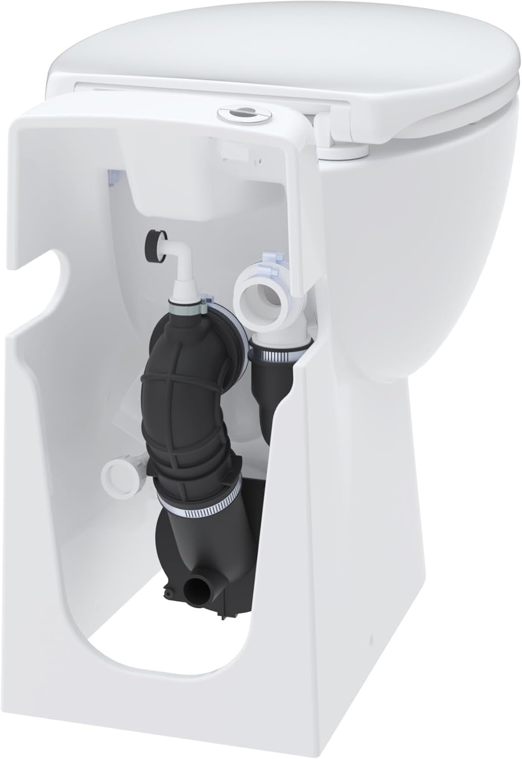 SFA - Sanicompact Pro (51 dB) – Inodoro con molinillo integrado – Compacto – Doble desatascador económico, 1,8/3 l – 36,8 x 55,5 x 49 cm – 550 W – Fabricado en Francia