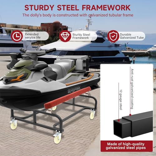 image for VELPAX 1300 LBS Capacity Watercraft PWC Dolly,Jet ski Dolly,Boat Stora
