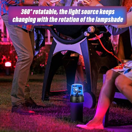 Image of 1PCS Blue 360 Degree Rotating Strobe Light, Flashing Police Light Disco Bar Party Decorative Light