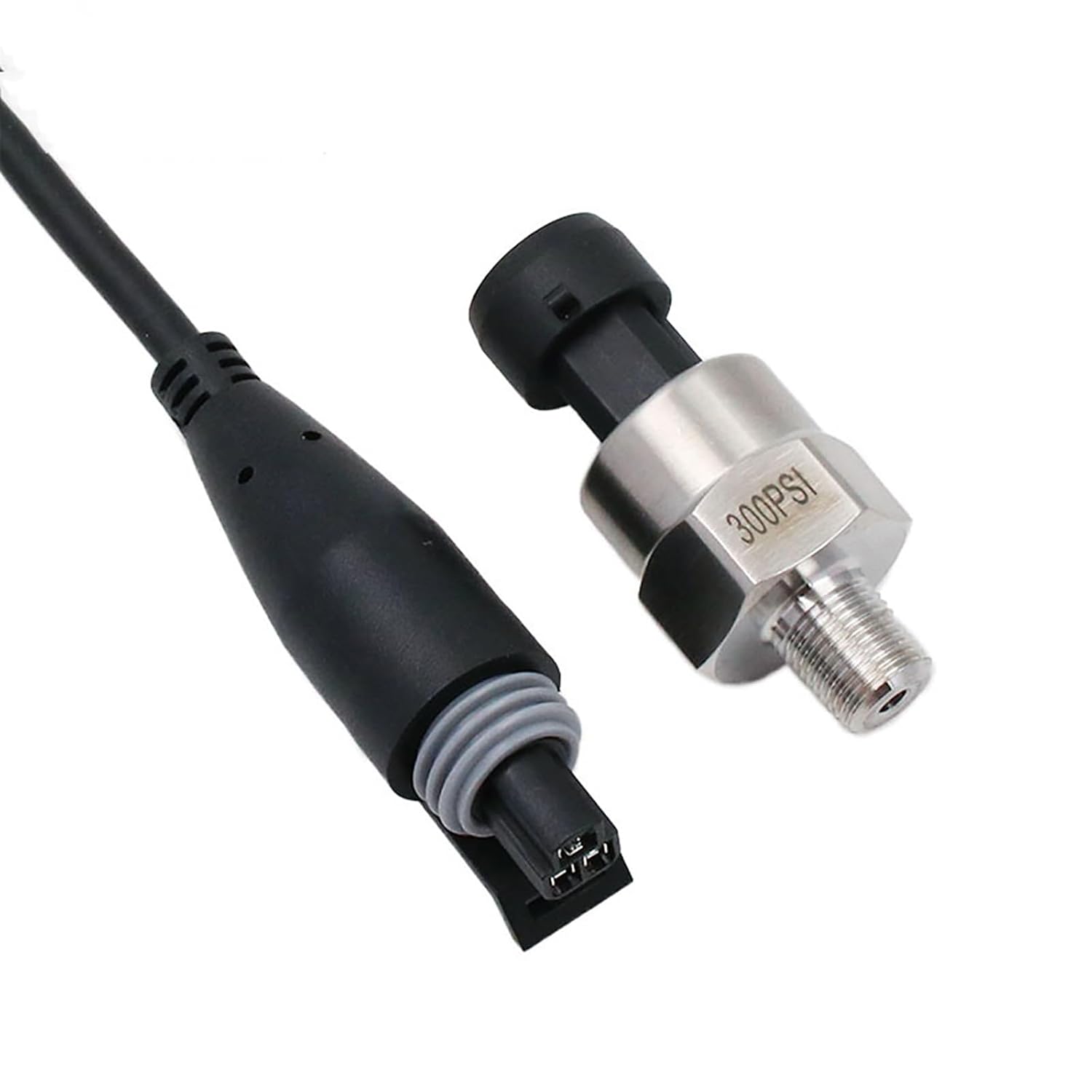 300PSI Steel Pressure Transducer Sender Sensor for Oil Fuel Air Water, 1/8" NPT