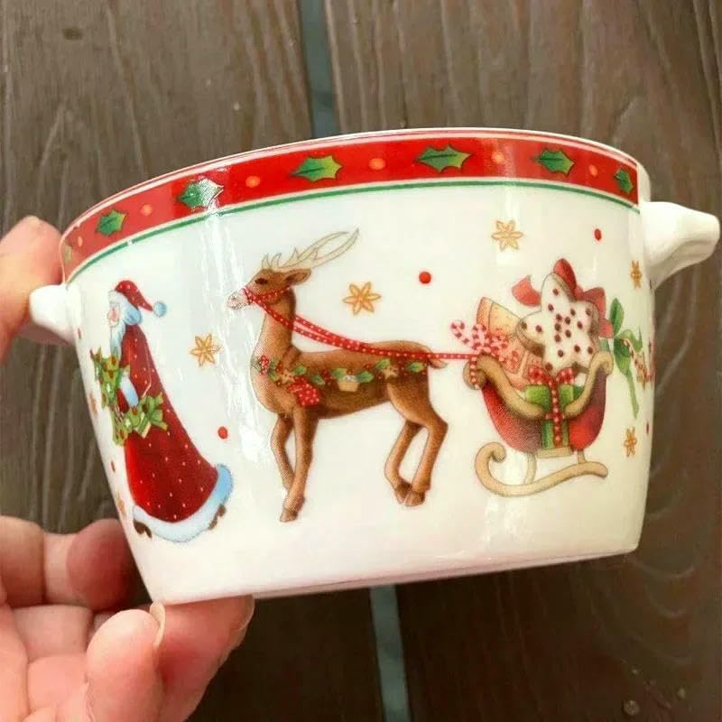 Weihnachtsteller-Set aus Keramik mit hoher Temperatur, Weihnachtsbaum, westlicher Speiseteller, schöne Kaffeetasse, Schüssel, reichhaltiges Sortiment