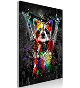 Murando Banksy Mario Wandbild XXL - 200x80 Cm 5-teiliges Leinwandbild