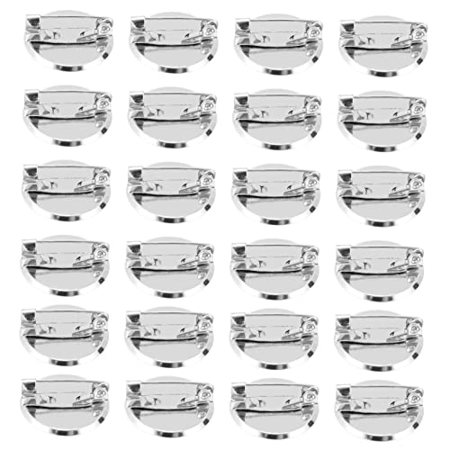 Gatuida Brooch Making Accessories Set 50 Pcs Metal Brooch Bases Rounded Corners for DIY Jewelry Making