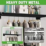 Closet Shelves Wall Mounted, 57 Inches Heavy Duty Closet Rod with Shelf Metal Utility Shelf for Wall, Closet, Laundry Room - Image 2