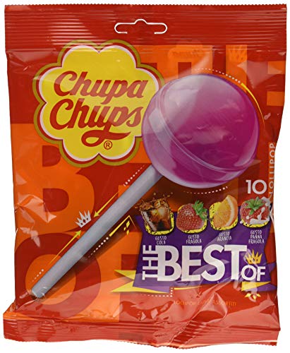 Chupa Chups The Best Of Cola Milky Fruit 10 Lollipop Gusti Assortiti, 120g