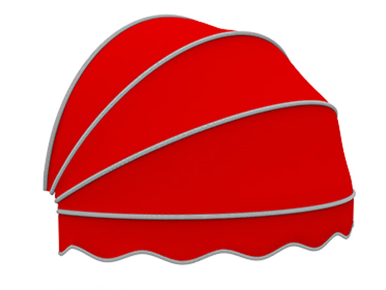 GJZQDKX Collapsible Dome Style Window Awning for Rain and Sun Protection Retractable Hemispherical Canopy for Entryway Red 140x70x70cm