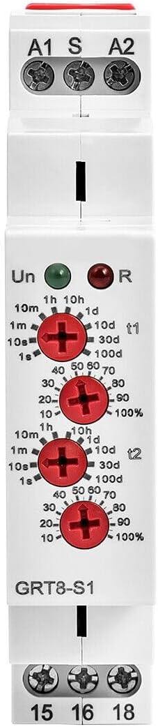 GRT8-S1 ON/Off Repeat Cycle Relay Asymmetric Cycle Timer Relay AC/DC12-240V