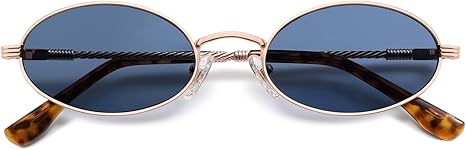 Retro Oval Cat Eye Sunglasses for Women Y2k Trendy Narrow 90s Sunnies Designer Sun Glasses AP3721