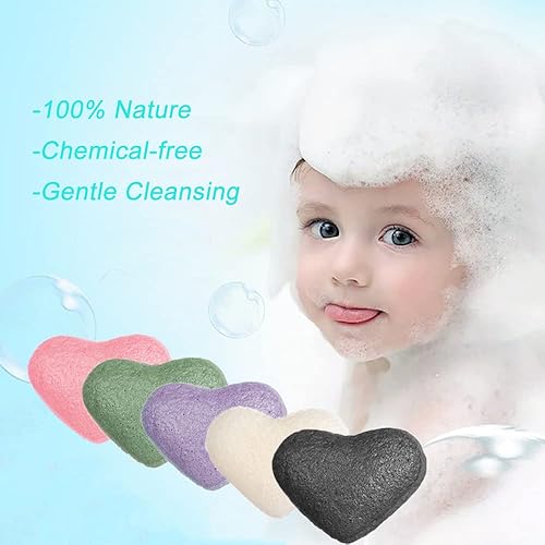 Miniatura 7 de Kaxich Esponja facial Konjac 6 esponjas faciales, esponjas faciales orgánicas naturales para lavado facial para limpieza suave de la cara y exfoliar