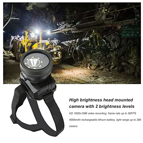 Câmera de ação montada na cabeça 1080P filmadora de vídeo HD LED farol à prova d'água visão noturna
