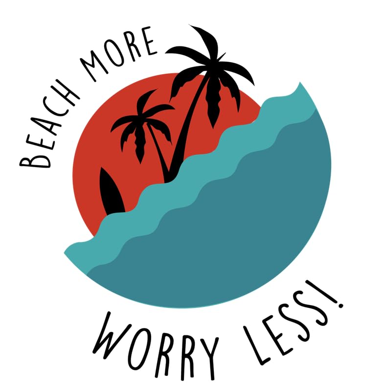 A2 poster on canvas Beach More Worry Less pour illuminer votre salon chaleureux