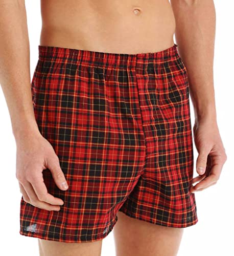 Fruit of the Loom Men's 3-Pack Assorted Tartan Plaids Woven Boxers2
