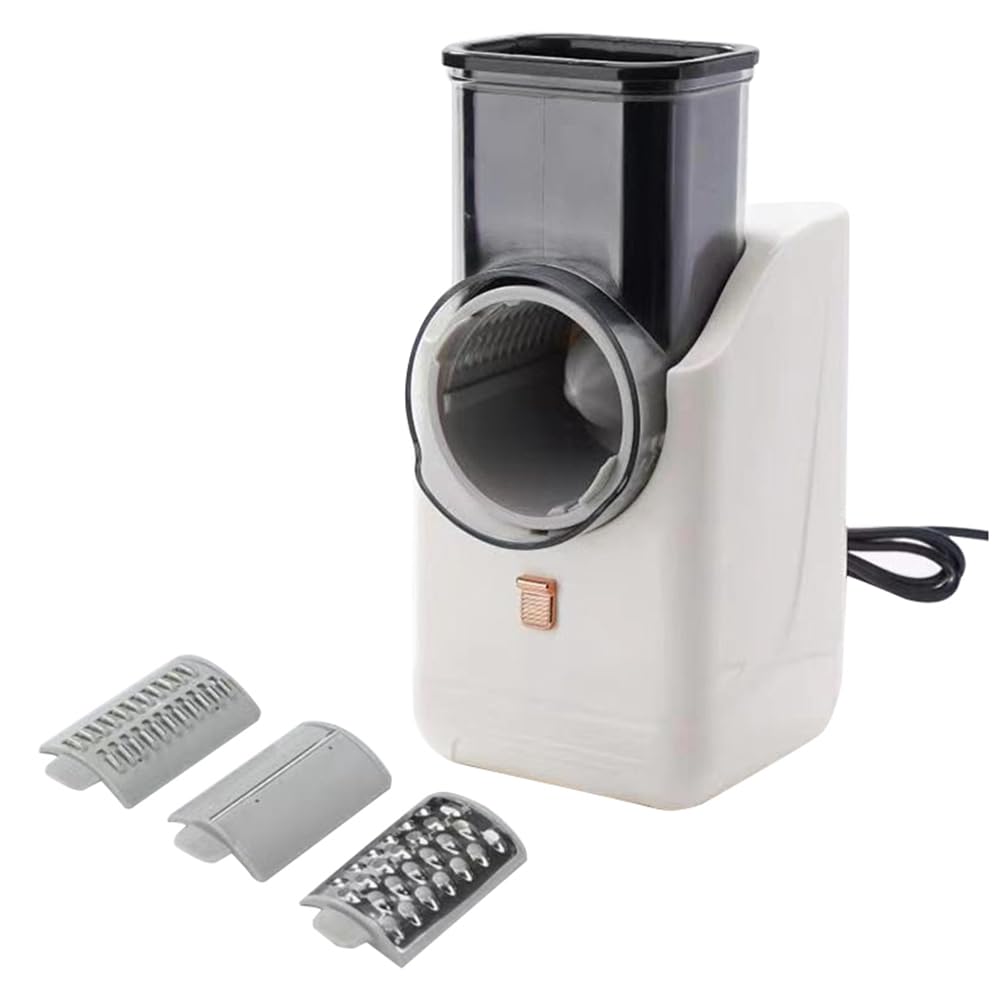 Râpe à Fromage Électrique Polyvalente, Appareil à Salade Électrique Détachable pour la Cuisine Domestique, Trancheur de Légumes pour Pommes de Terre et Fromages, et Facile à Utiliser