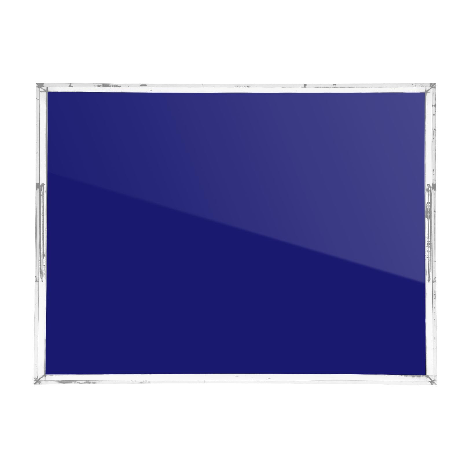 Midnight Blue Clear Tray Acrylic with Protective Film, Use as Bed Tray, Display, or Organizer for Spaces