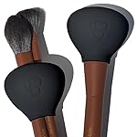 brush bubble Small Silicone Makeup Brush Covers for Travel, A Storage & Organizer Case for Brushes to protect Makeup Bag, Designed For Smaller Brushes, Black, 2 Pack Set