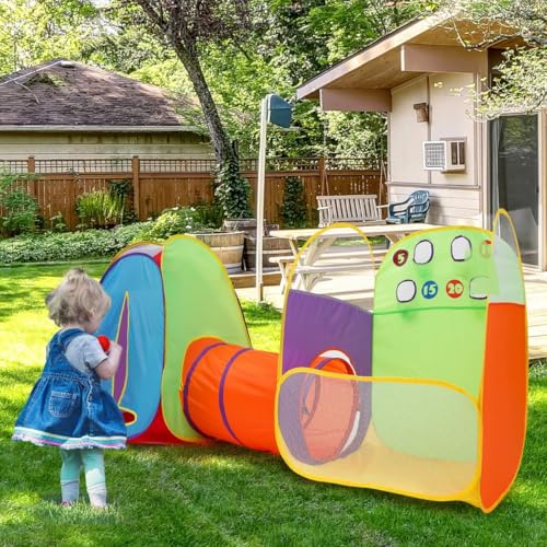 Alvantor® Kids Tent Play Tents & Tunnel 3-in-1 Pop Up Tent with Tunnel Toddler Ball Pit Indoor/Outdoor Tents Fun Toss It Game Zone Playhouse for Children (Include 4 Balls) - Thumbnail 7