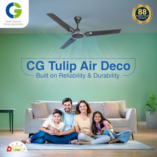 Image of CG TulipAir Neo Deco | 1200mm | 100% copper Motor | High Speed FAN | Doube ball bearing | 3-Year Warranty | Olive