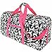 World Traveler Pink Damask Gym Duffle Bag 21-inch