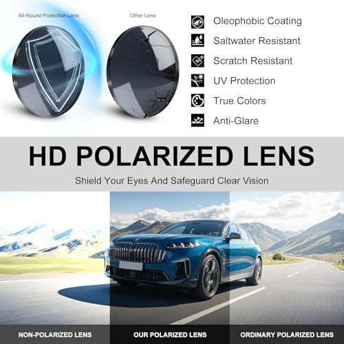Image of SKYOAK Superior Large 158MM XXL Polarized Sunglasses Men Women, Scratch /Saltwater Resistant /Oleophobic Coating Lens