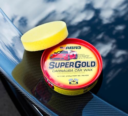 Cera para autos ABRO Super Gold Carnauba pasta 8 oz pack 2 miniatura 5