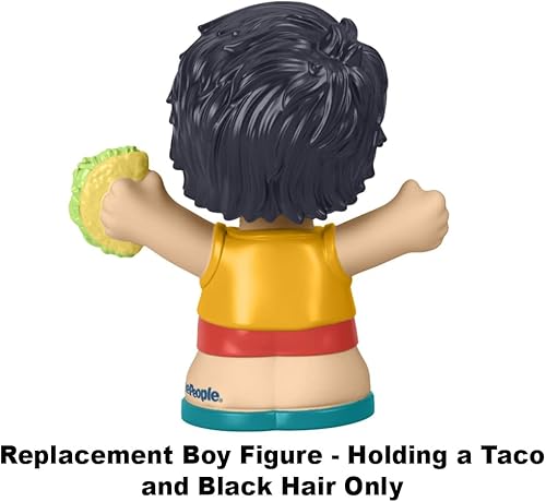 Miniatura 3 de Pieza de repuesto para Fisher-Price Little People Serve It Up Food Truck Playset - GTT73 ~ Figura de niño de repuesto que sostiene un taco ~ Pelo