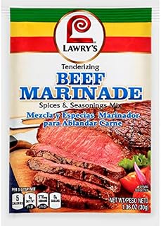 Lawry's Beef Marinade Mix (Meat Tenderizer Seasoning, No MSG), 1.06 oz