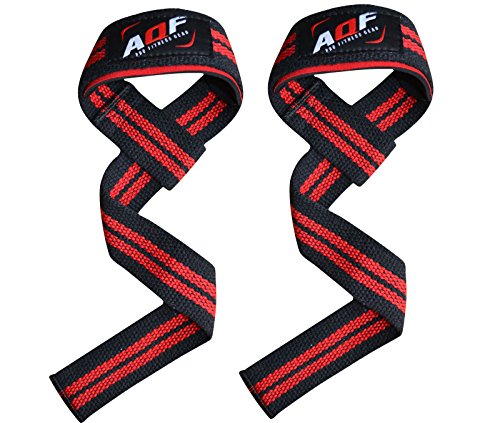 AQF Correas Levantamiento De Pesas De Neopreno con Soporte Muñequera Acolchado, para Entrenamiento, Culturismo Levantamiento De Potencia Fitness
