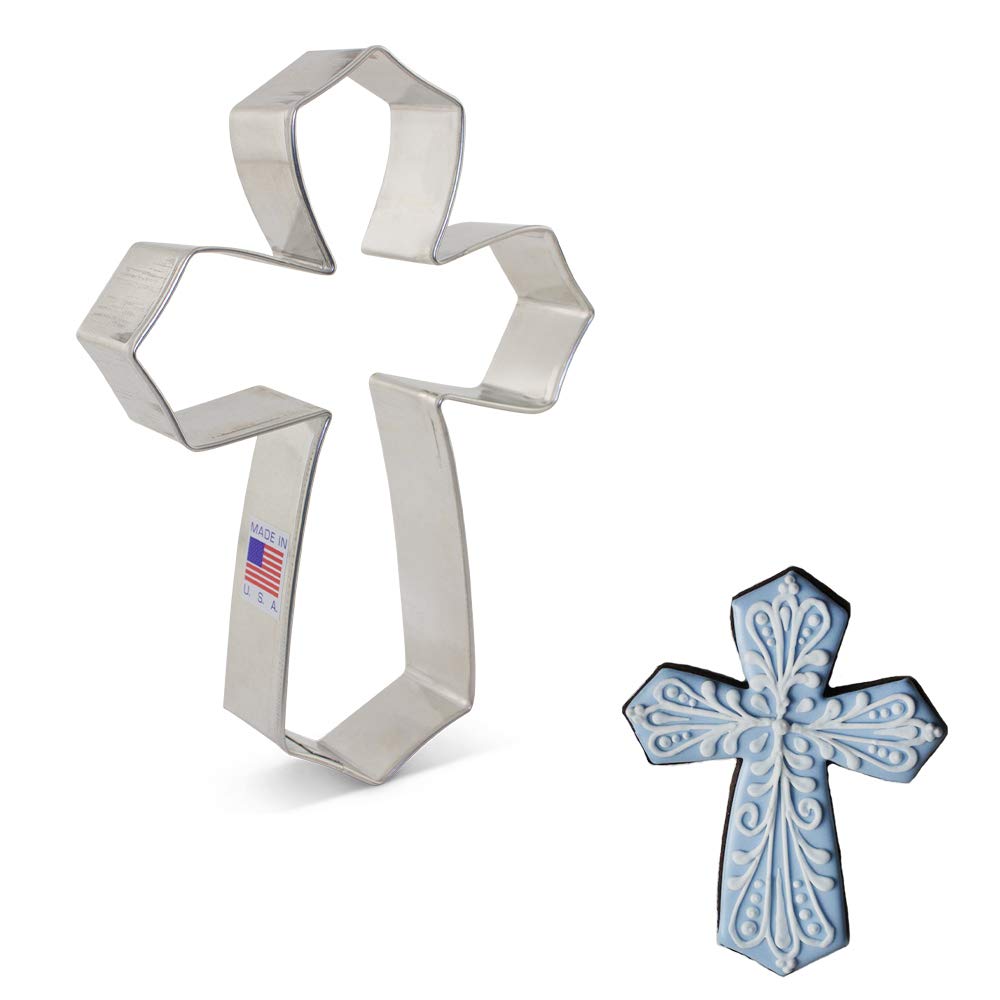Ann Clark Cookie CuttersExtra Large Cross by Tunde's Creations - 5.2 Inch - - USA Made Steel