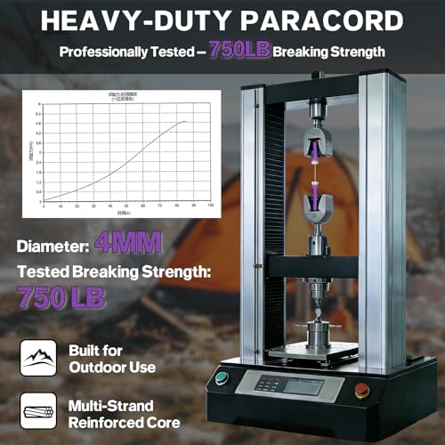 Paracord Rope 750 - Parachute para Cord 4mm 11 Strand Spool Rope Utility Nylon String for Outdoor Camping Survival Utility Tent Crafting DIY Projects - Purple 100ft - Image 4