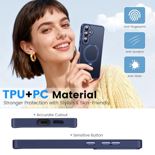 PuyaTeya Magnetic 360° Stander for Samsung S25 Plus Case, Matte Blue by PuyaTeya - Used condition - Image 8
