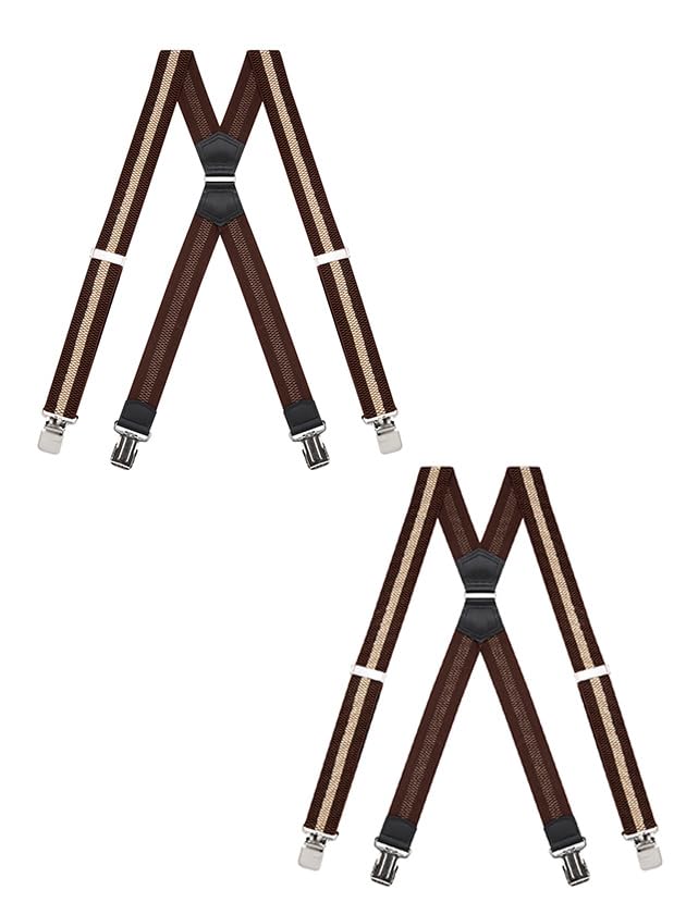 Buyless Fashion Heavy Duty 2 Pack Suspenders for Men - 48