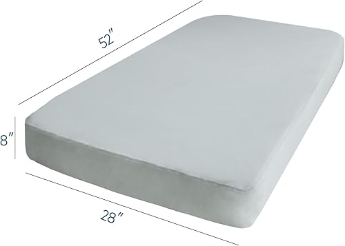 Miniatura 4 de Sábanas elásticas para cuna para niños o niñas, paquete de 2 sábanas ajustables para cuna estándar y colchón de niño pequeño de 52 x 28 pulgadas,