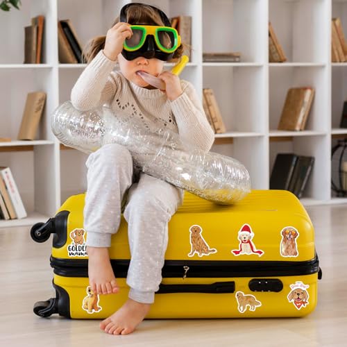 TIESOME 50 Stück Lustiges Golden Retriever Aufkleber Set, niedliche Hunde-Tiere Dekor für Wasserflaschen