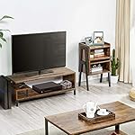 Yaheetech Industrial TV Stand for TVs up to 50 inch, Media Console Table with Storage Shelves for Living Room, Home Entertainment Center for Small Space, 42 x 16 x 16 inches, Rustic Brown - Image 3