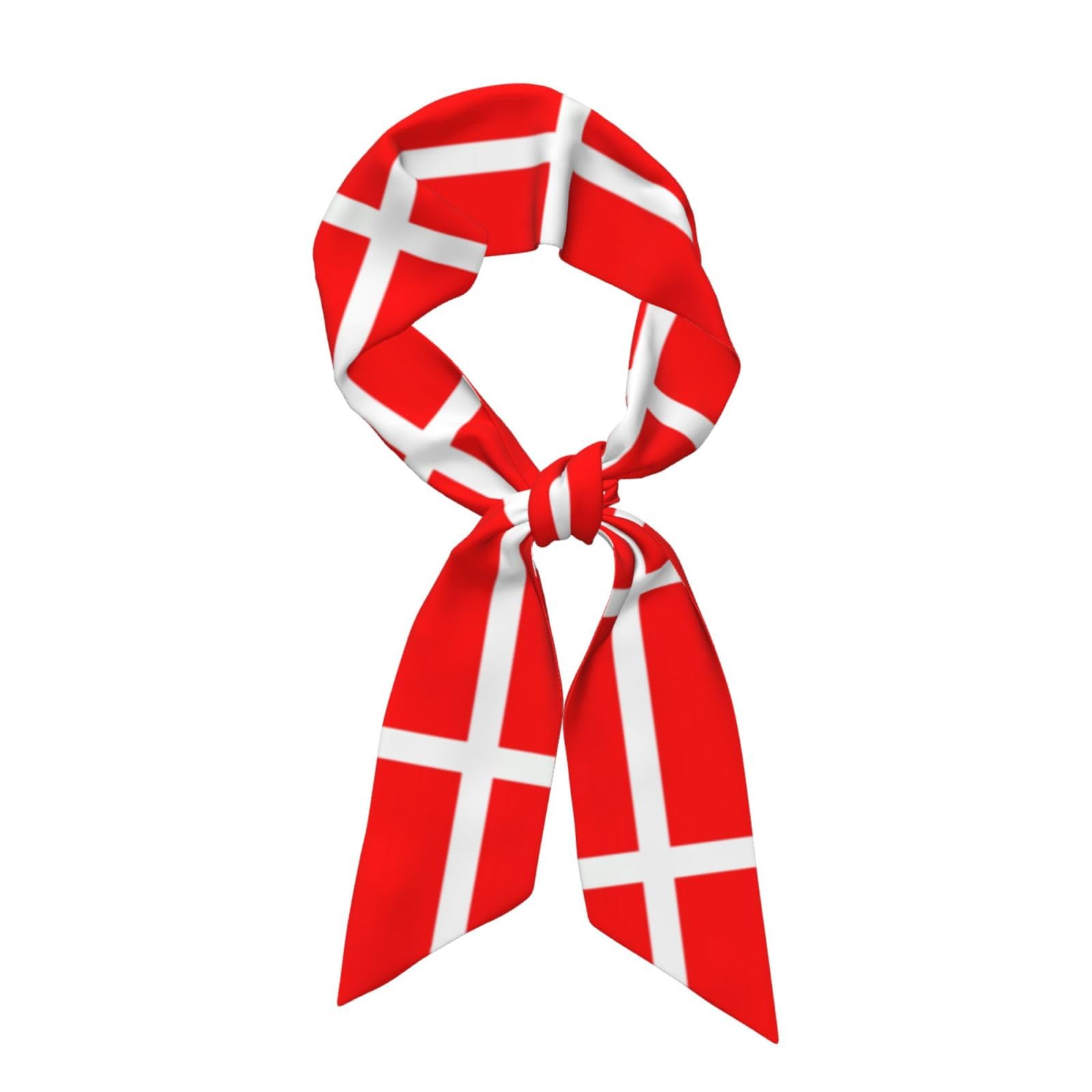 WHJSSF Denmark Danish Flag Printing Women's Fashion Scarf Versatile Style, Soft and Silky for Dates, Travel