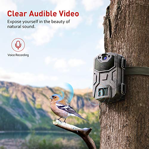 Victure Trail Game Camera 20MP 1080P Full HD with 940nm No Glow Night Vision Motion Activated IP66 Waterproof for Wildlife Watching and Home Security