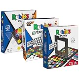 Rubik’s Cube, Pack & Go, 3-Pack Bundle of Games, Race, Flip, Capture, 2 Players, Amazon Exclusive, Problem-Solving Strategy Games, Travel-Sized Puzzles for Adults & Kids Ages 7 & Up