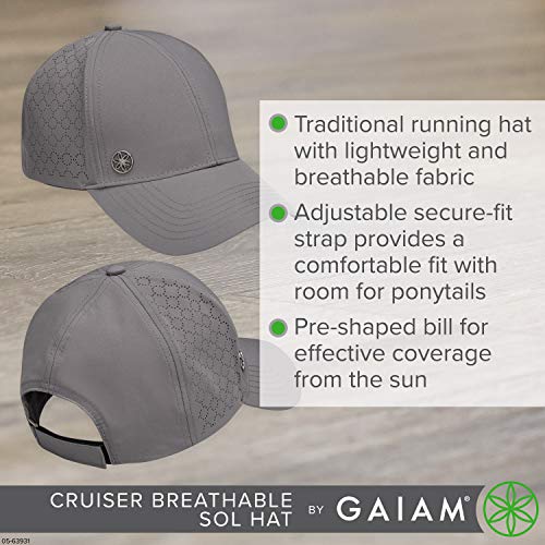 Image of Gaiam Cruiser Breathable Baseball Cap, Ponytail, Women | Lightweight & Breathable | Ponytail Hole | Adjustable Fit | Running, Hiking & Workouts | Women's Cap