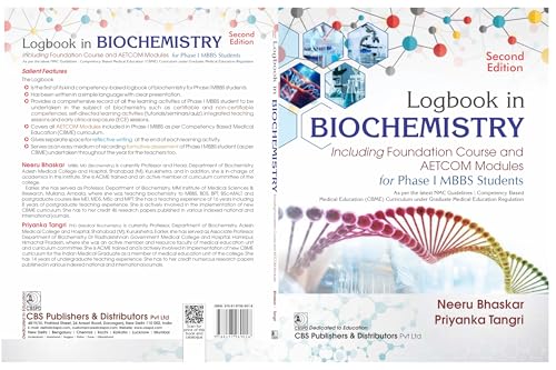 Image of Logbook In Biochemistry Including Foundation Course And Aetcom Modules For Phase I Mbbs Students (Pb 2025)