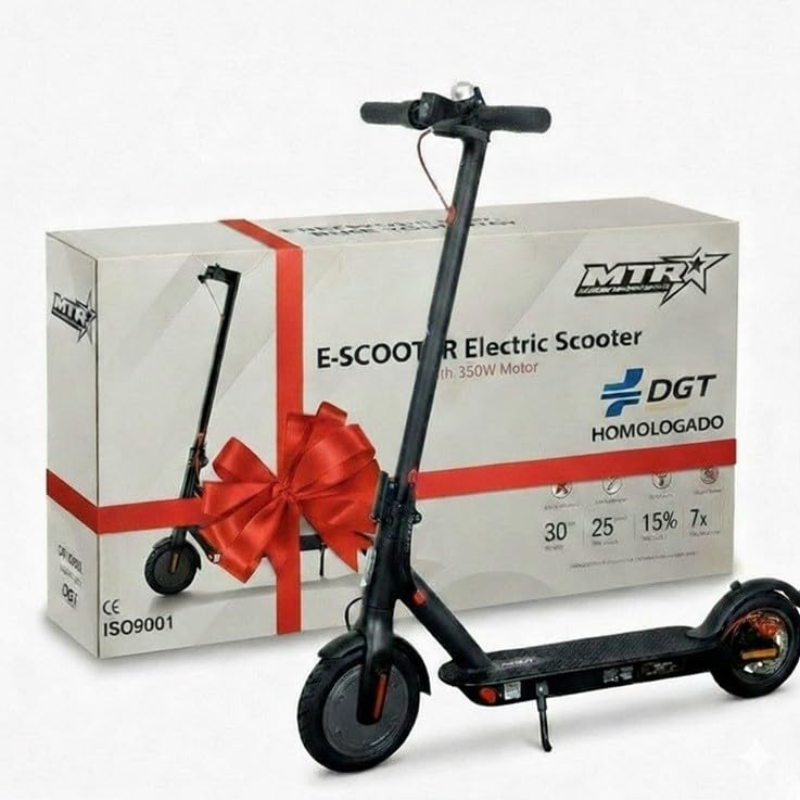 Patinete Eléctrico MTR XIAO, homologado por la DGT para la circulación por la vía publica, 350w Potencia Nominal y bateria 7,8ah