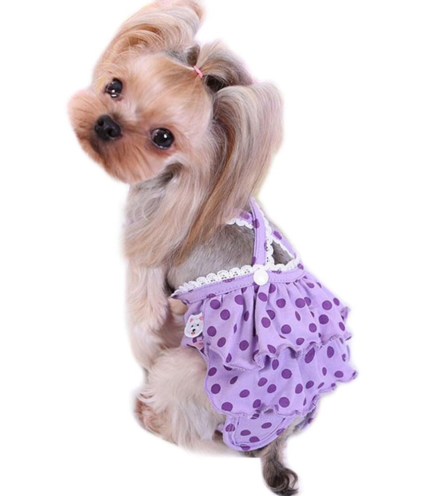Oyccen Pantalones Higiénicos para Pequeño Perros Ropa Interior Menstrual para Perras Reutilizables Pañales Fisiológicos Bragas de Tirantes
