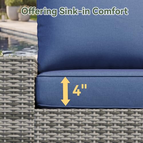 Aoxun 13 Piece Patio Set with 44 Fire Pit Table for Outdoor Gatherings - Image 5