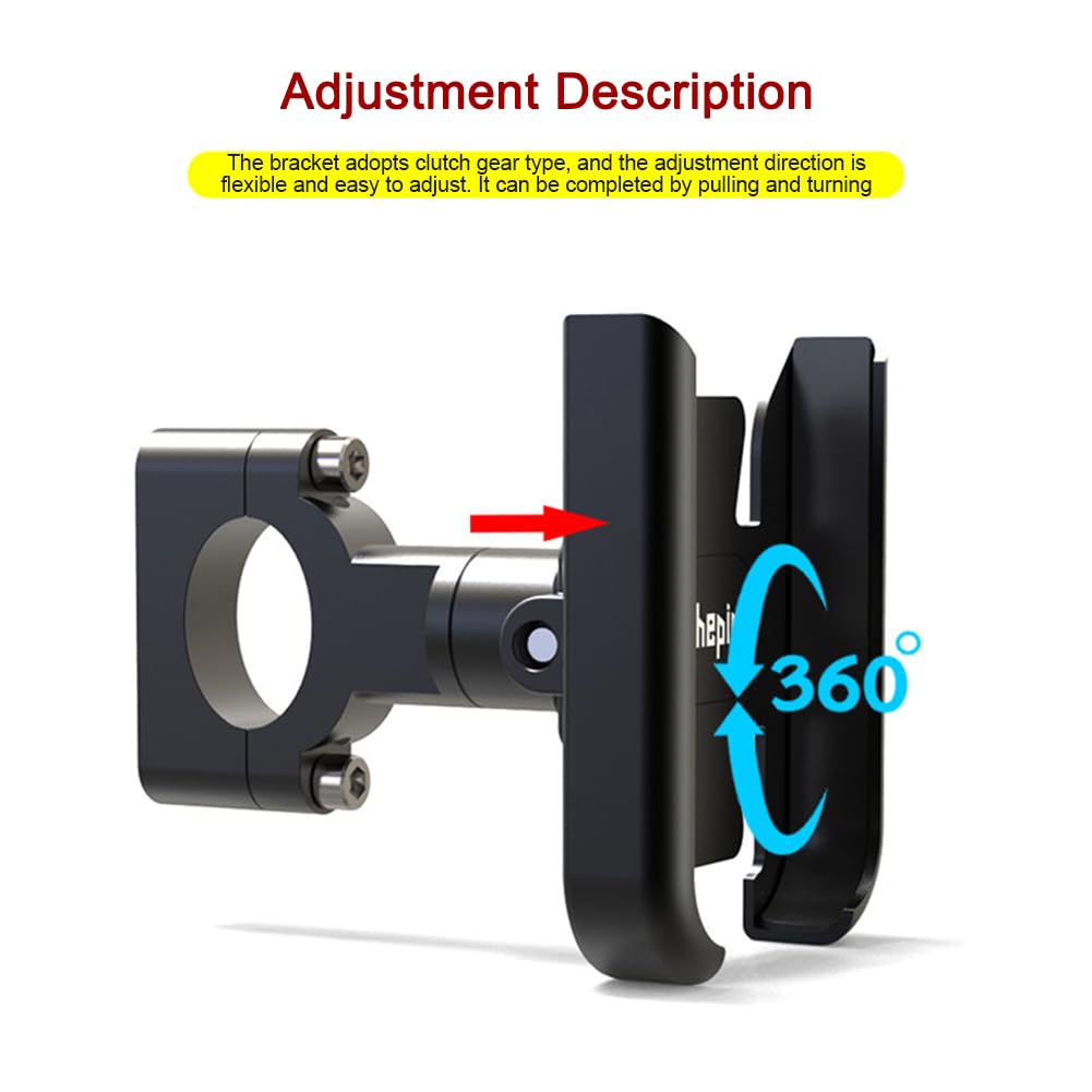 Porta Cellulare da Bici per Manubrio Moto (Nero)