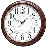 Rhythm 7269/20 Quartzuhr mit Westminstermelodie, KunststoffgehŠuse, LautstŠrkeregelung, Nachtabschaltung braun