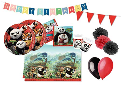 DECORATA PARTY Cumpleaños coordinado Kung Fu Panda Po Dragon Warrior