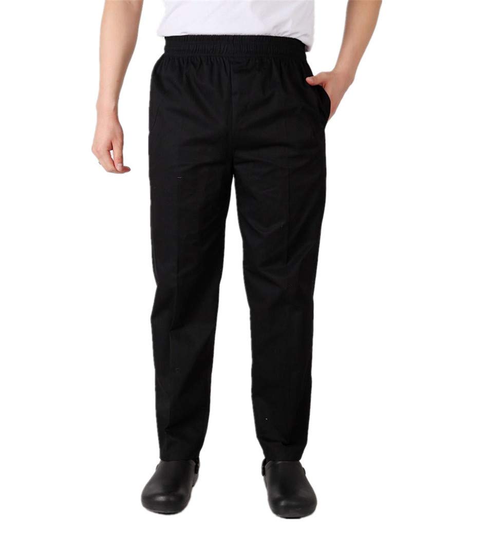 Pantalones de Chef Pantalón de Trabajo Negro