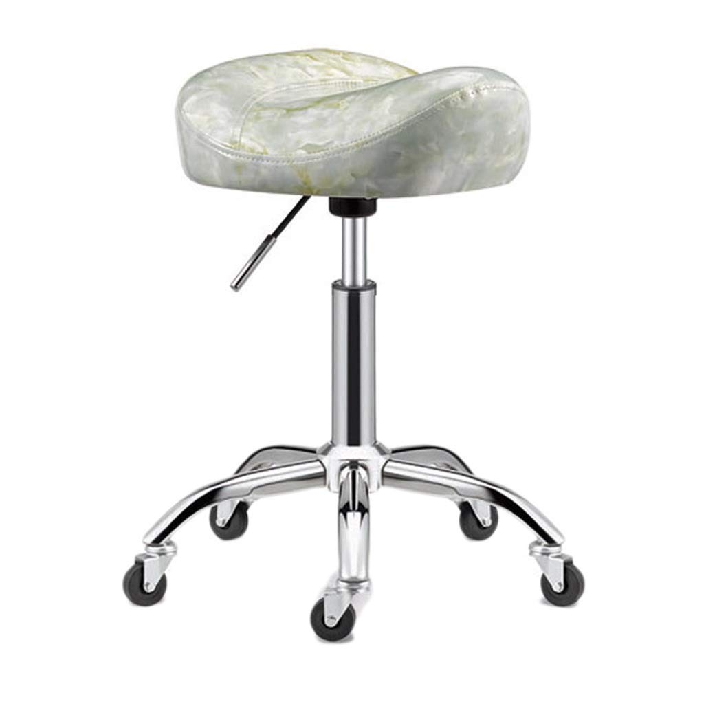 GCX - Taburete de peluquería especial para salones de belleza, peluquería, manicura, corte de pelo giratorio (color: gris claro)