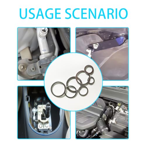 Image of Mandark 570 PCS 18 Sizes Car Oil Crush Washers Assortment Kit, Aluminum Auto Engine Oil Drain Plug Gasket, Assorted Sizes M6 M8 M10 M12 M14 M16 M18 M20 M22 M24 for Vehicle Use, Universal Fit