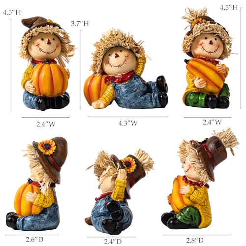 Elegondrar Thanksgiving Scarecrow Decorations, Hand-Painted Centerpiece Mantle Table Decor for Harvest Day, Autumn Decor for Living Room Dining Room Bedroom - Image 7